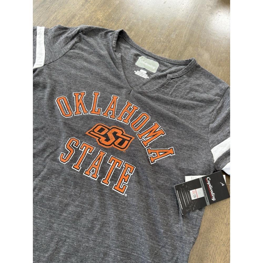 Oklahoma State Shirt Womens Size Small Gray College Captivating Apparel NWT